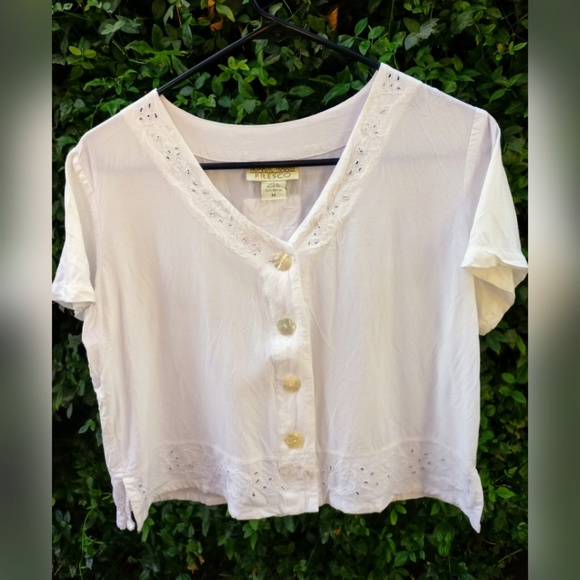 White Nomadic Traders Boho Blouse - Picture 3 of 4